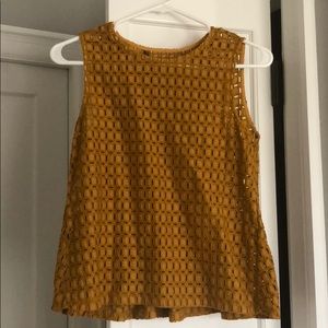 Zara mustard yellow top